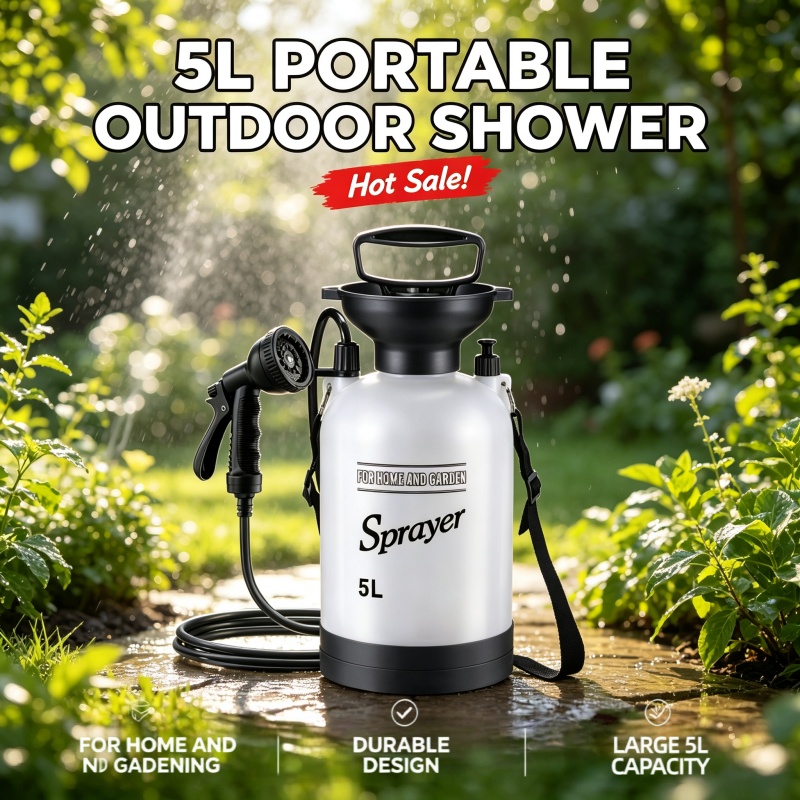 Outdoor Camping Carpet - Douche de camping portable 5L, pulvérisateur