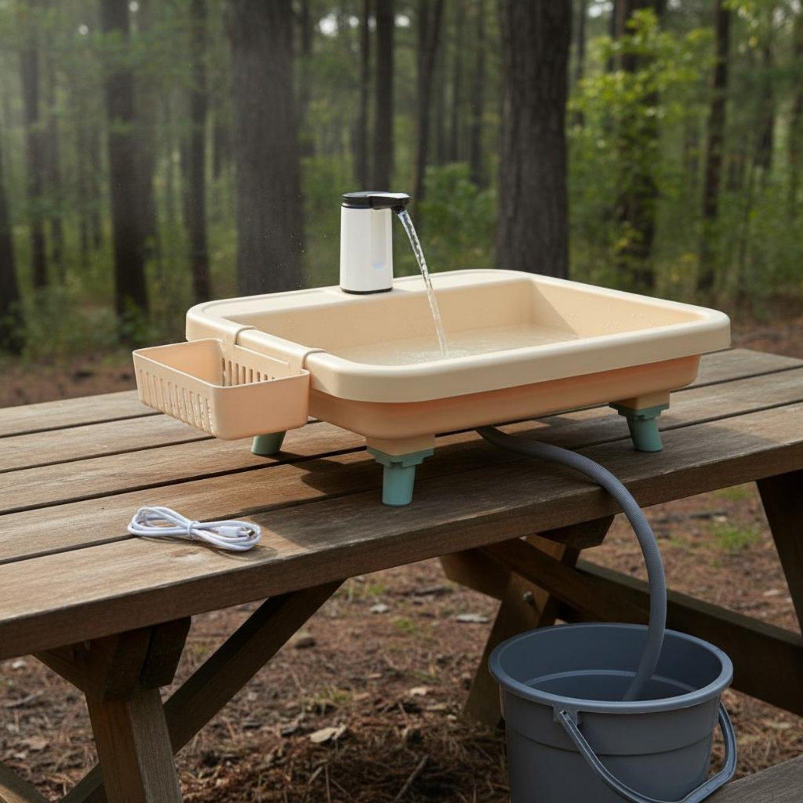 Évier de camping portable avec - Outdoor Camping avis et prix