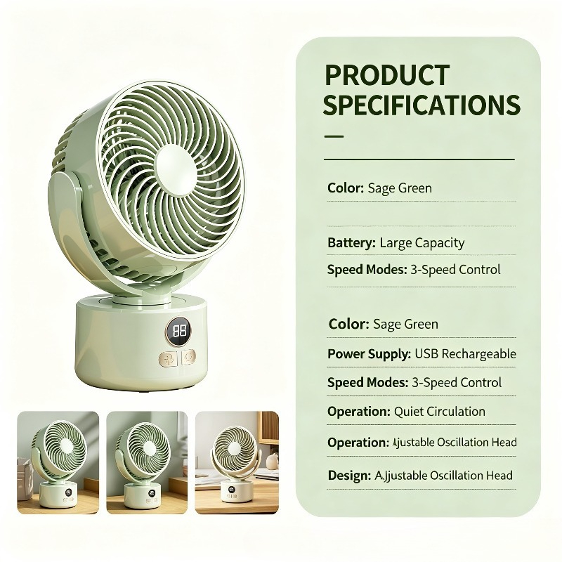 Ventilateur compact rechargeab - Outdoor Camping Fan avis et prix